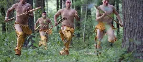 Historische lacrosse-illustratie